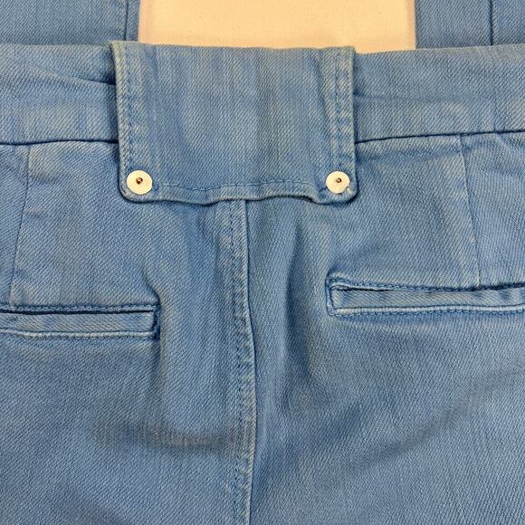 Joe’s Jeans Twill Denim Mid Rise Trouser Jeans Malibu Blue White Rivets Size 28 - Picture 11 of 13
